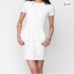 DV by Dolca Vita Lace Mini Dress with Back Cutout, Size Large